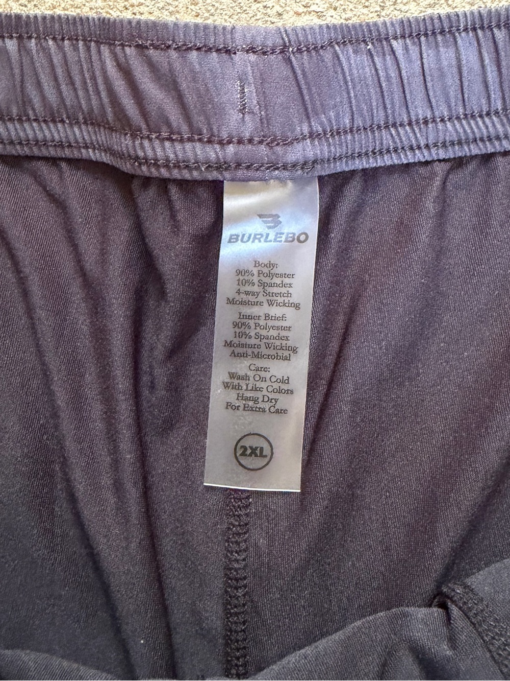 Burlebo Men’s Athletic Shorts Lined in Black Camo Size 2XL Athleisure Outdoors - Picture 6 of 8